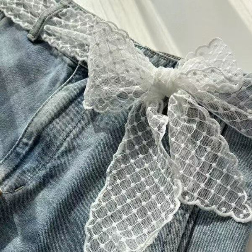 حزام دانتيل أبيض أنيق للنساء،  - مراجعة Jeans وسعره
