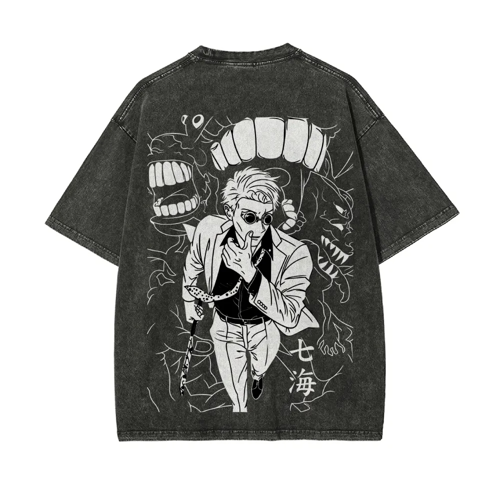 تي شيرت كينتو نانامي من جوجوتس - مراجعة Acid Wash Vintage Graphic T Shirt وسعره