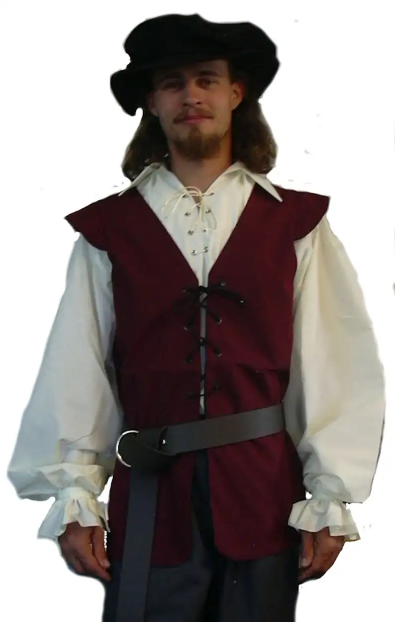 قمصان القرون الوسطى تكدرت القو - مراجعة Medieval Gothic Lace Up Pirate Shirt وسعره