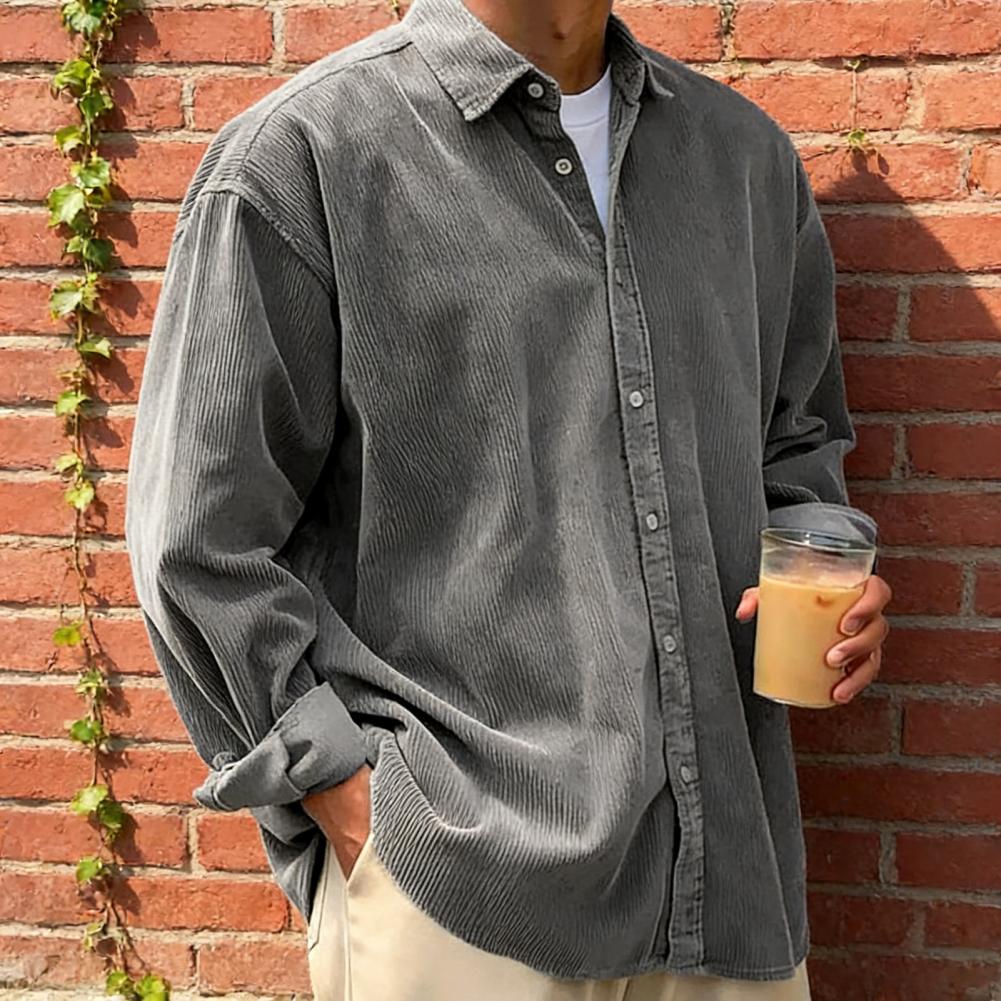 قميص رجالي جديد من قماش الكورد - مراجعة Corduroy Button Up Shirt Men وسعره