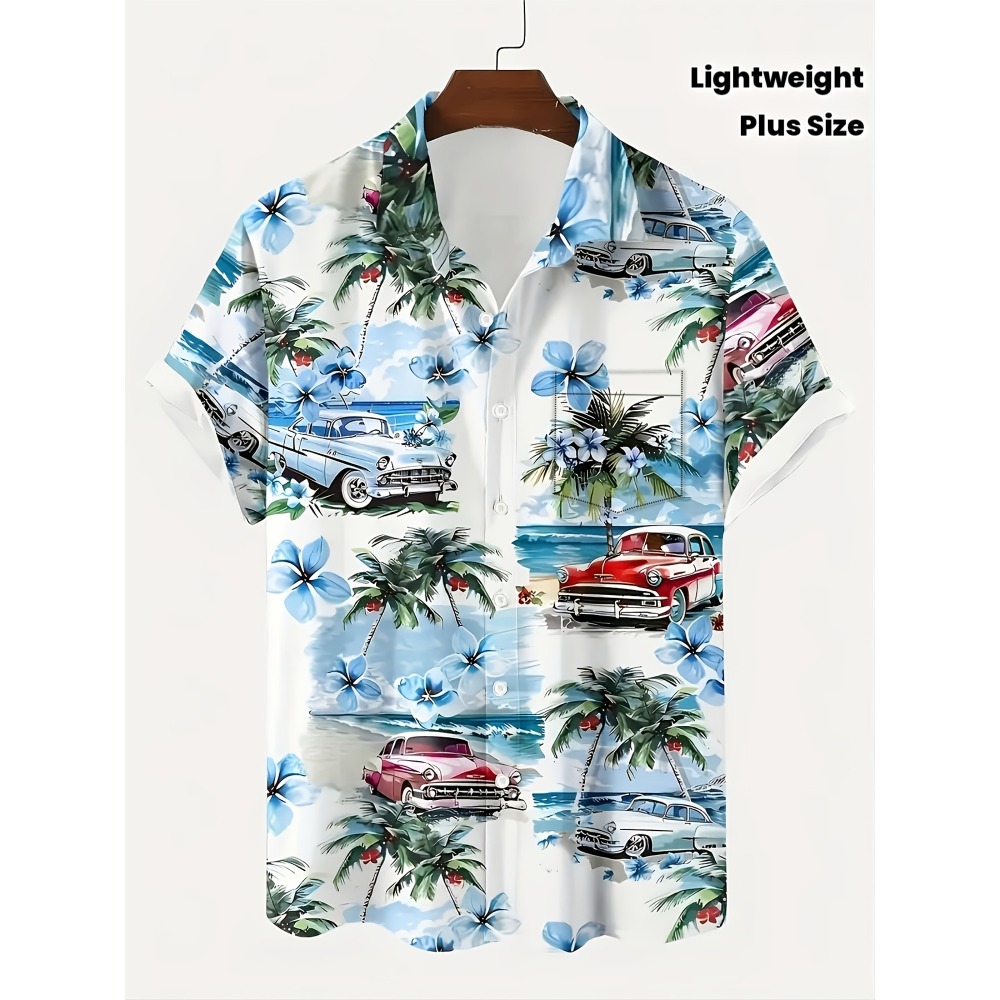 قمصان هاواي رجالية كلاسيكية بط - مراجعة Vintage Hawaiian Floral Shirt وسعره