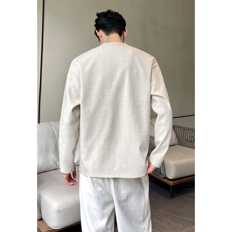 قميص رجالي كاجوال من الكتان ال - مراجعة Mens Linen Shirt Long Sleeve وسعره