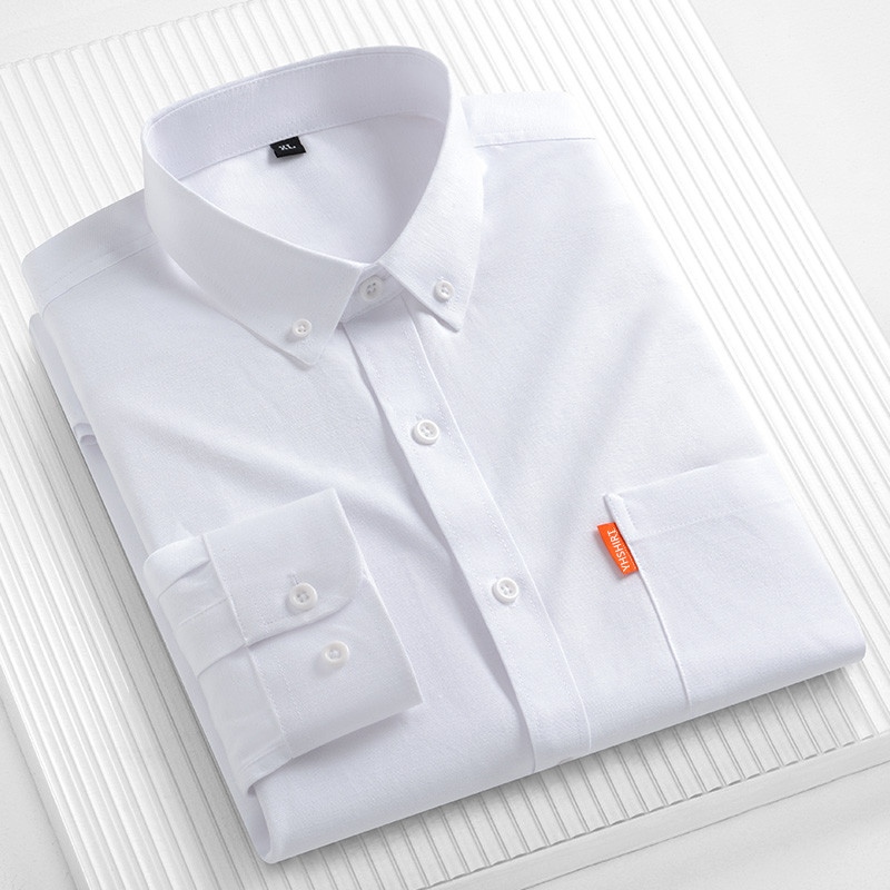 100% القطن الخالص الرجال قميص  - مراجعة Oxford Cotton Casual Shirt Business وسعره