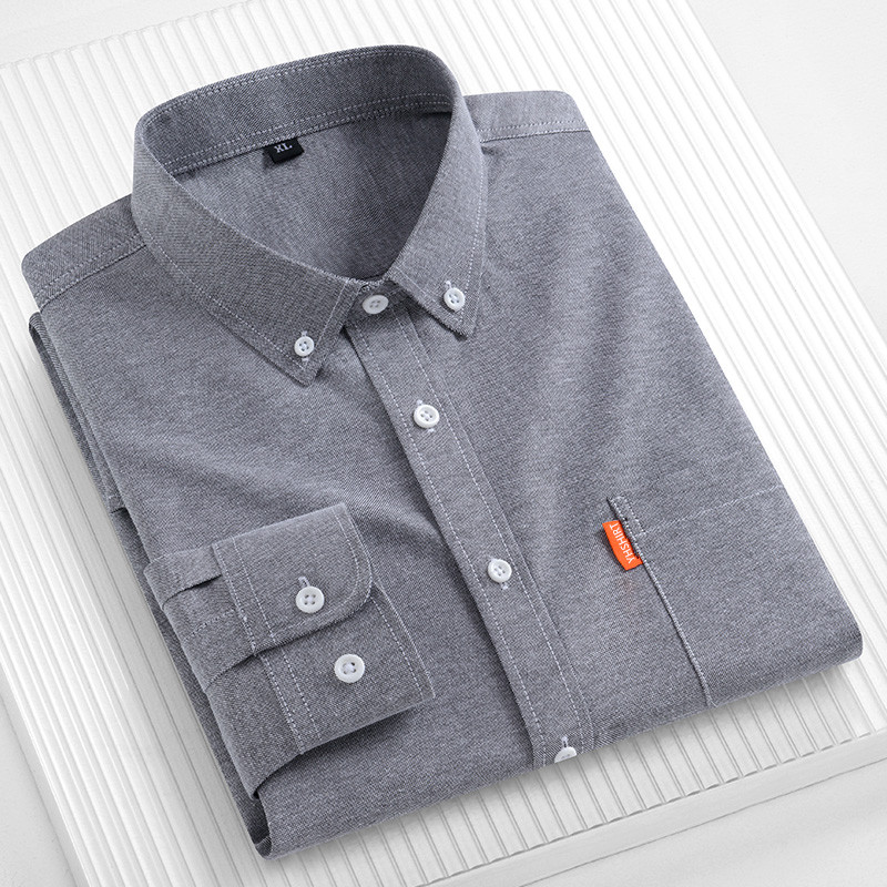 100% القطن الخالص الرجال قميص  - مراجعة Oxford Cotton Casual Shirt Business وسعره