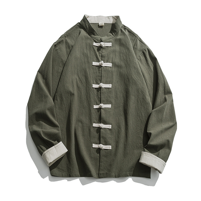 جاكيت كيمونو رجالي جديد 2026،  - مراجعة Mens Linen Shirt Long Sleeve وسعره