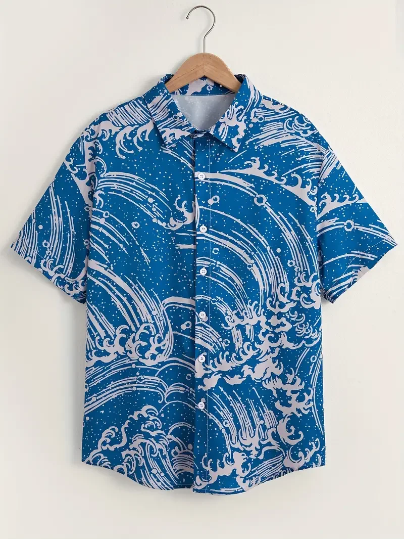 قميص رجالي كلاسيكي بنمط كرة ال - مراجعة Short Sleeve Bowling Shirt Retro وسعره