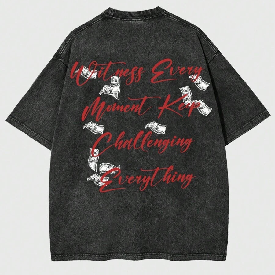 تي شيرت رجالي بطبعة صورة مطبوع - مراجعة Acid Wash Vintage Graphic T Shirt وسعره