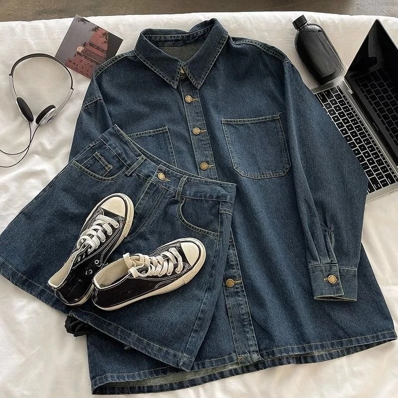 طقم تنورة جينز Y2K: سترة بأزرا - مراجعة Jackets وسعره