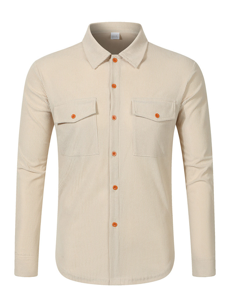 سترة قميص سروال قصير للرجال غي - مراجعة Corduroy Button Up Shirt Men وسعره