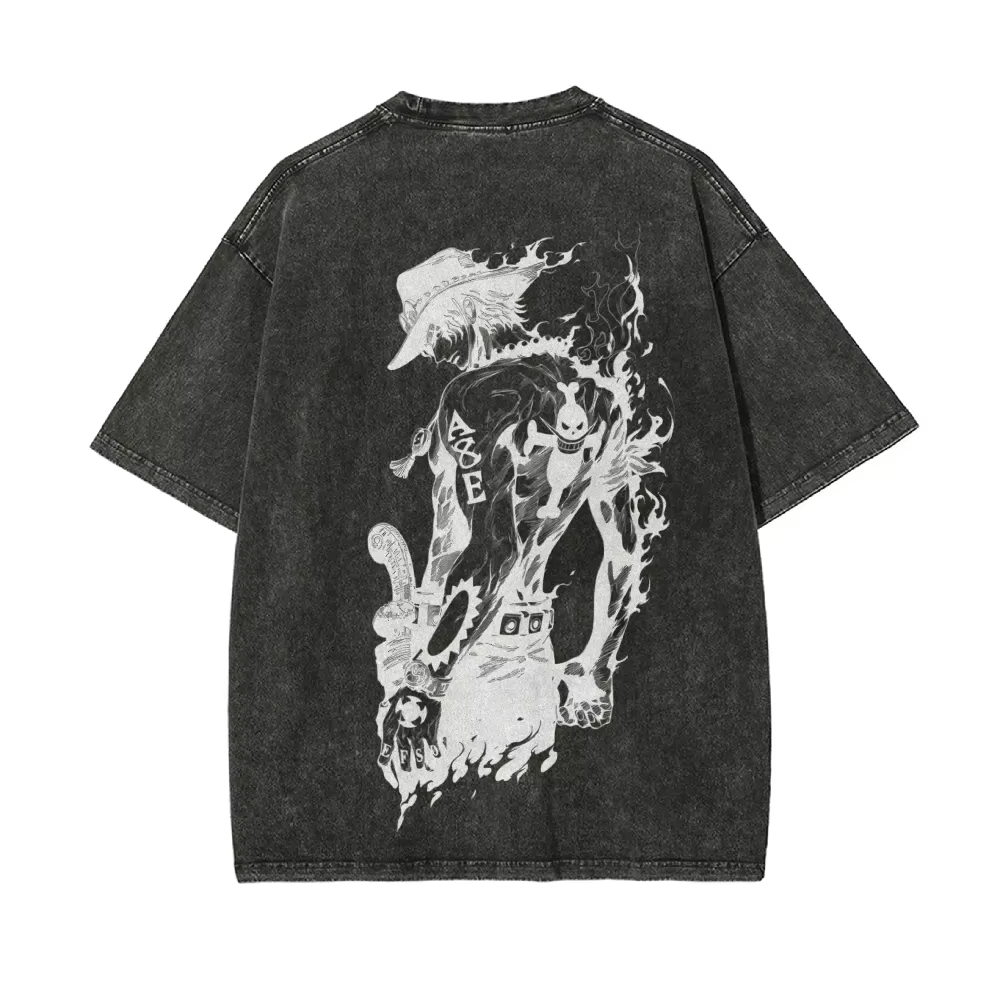تي شيرت رجالي من Ace بتصميم On - مراجعة Acid Wash Vintage Graphic T Shirt وسعره