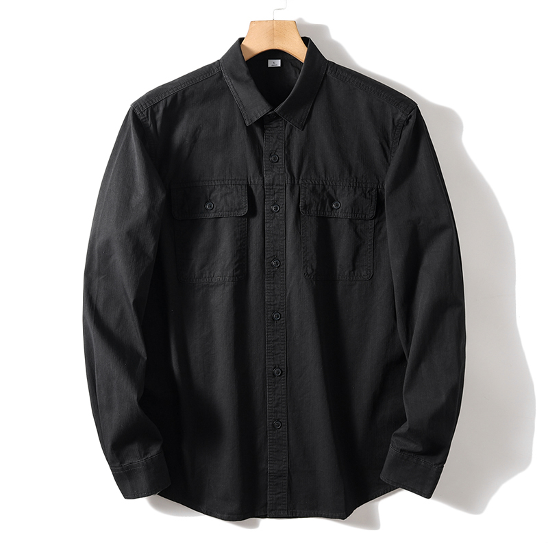 قميص رجالي بأكمام طويلة أحادي  - مراجعة Oxford Cotton Casual Shirt Business وسعره