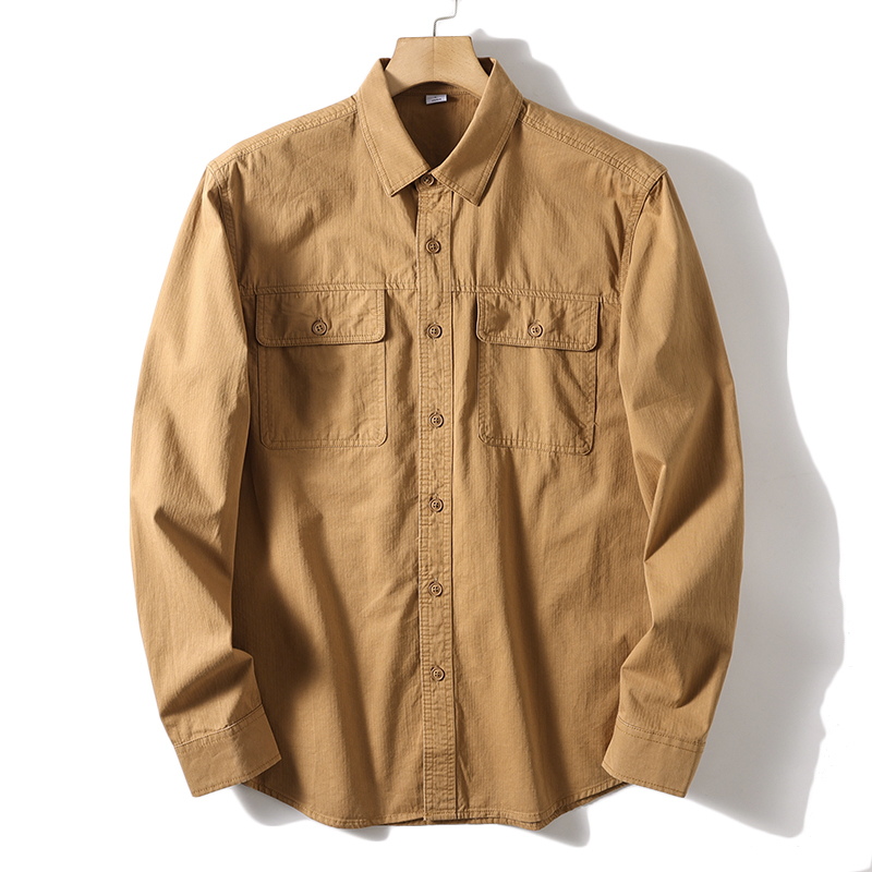 قميص رجالي بأكمام طويلة أحادي  - مراجعة Oxford Cotton Casual Shirt Business وسعره