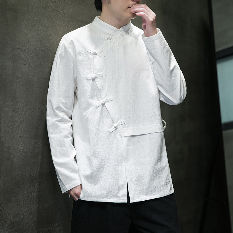 قميص رجالي من القطن والكتان بأ - مراجعة Mens Linen Shirt Long Sleeve وسعره