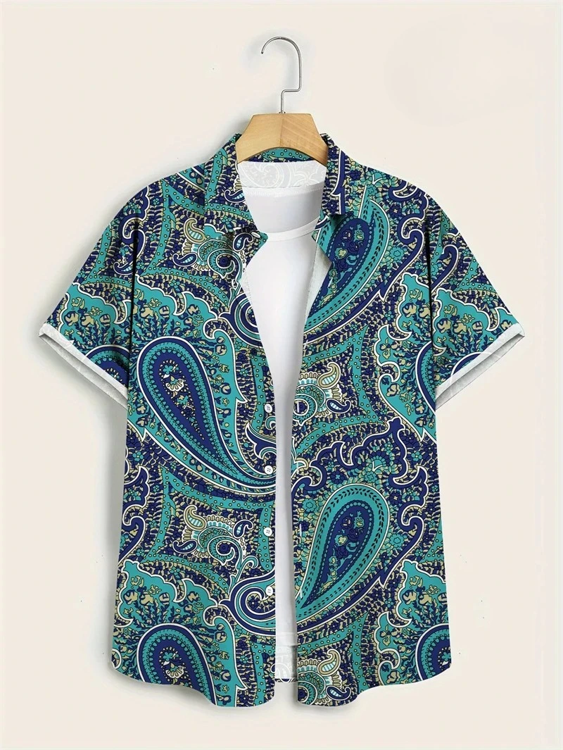 قميص هاواي رجالي بنقشة بيزلي م - مراجعة Vintage Hawaiian Floral Shirt وسعره