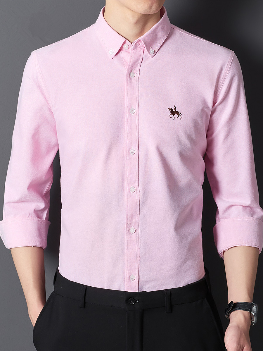 زائد 5XL 6XL رجل أكسفورد قمصان - مراجعة Oxford Cotton Casual Shirt Business وسعره