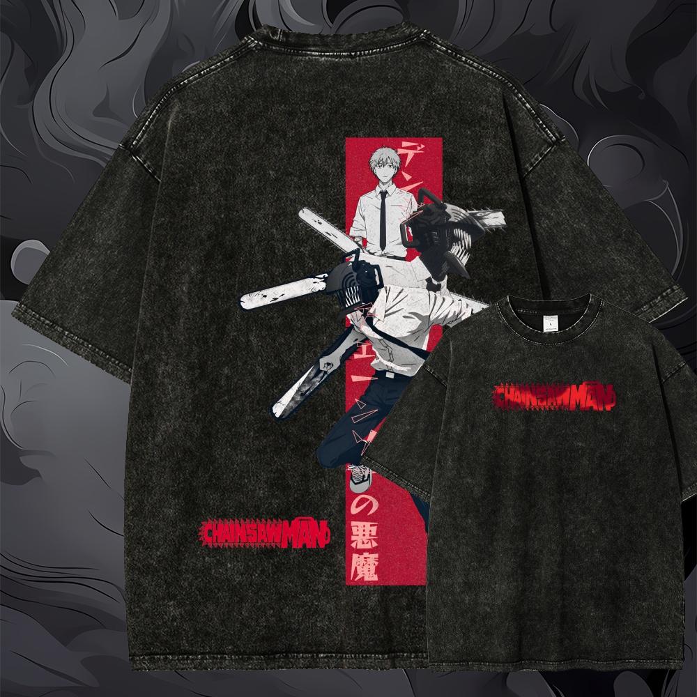 تي شيرت كبير الحجم بطبعة شخصية - مراجعة Acid Wash Vintage Graphic T Shirt وسعره