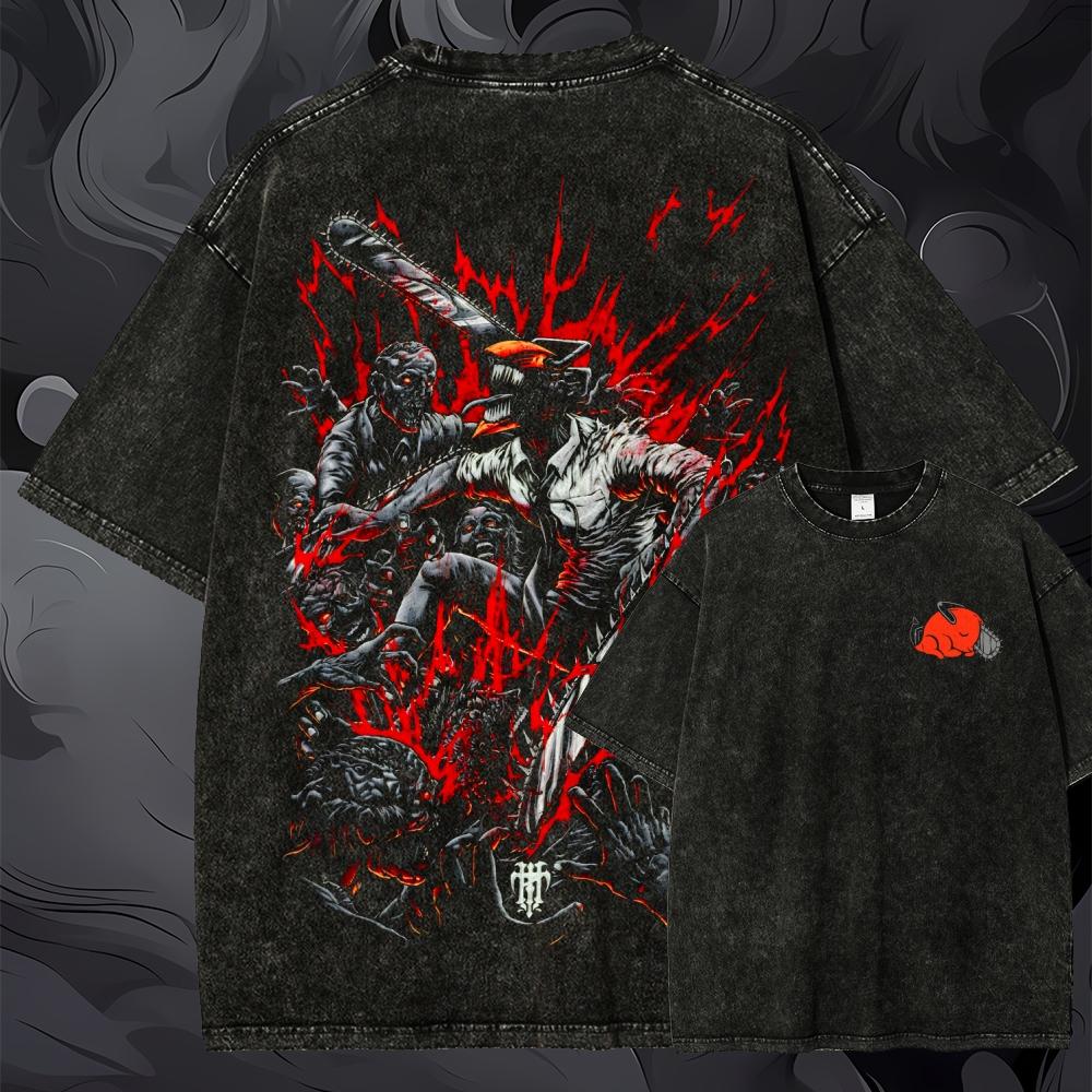 تي شيرت كبير الحجم بطبعة شخصية - مراجعة Acid Wash Vintage Graphic T Shirt وسعره