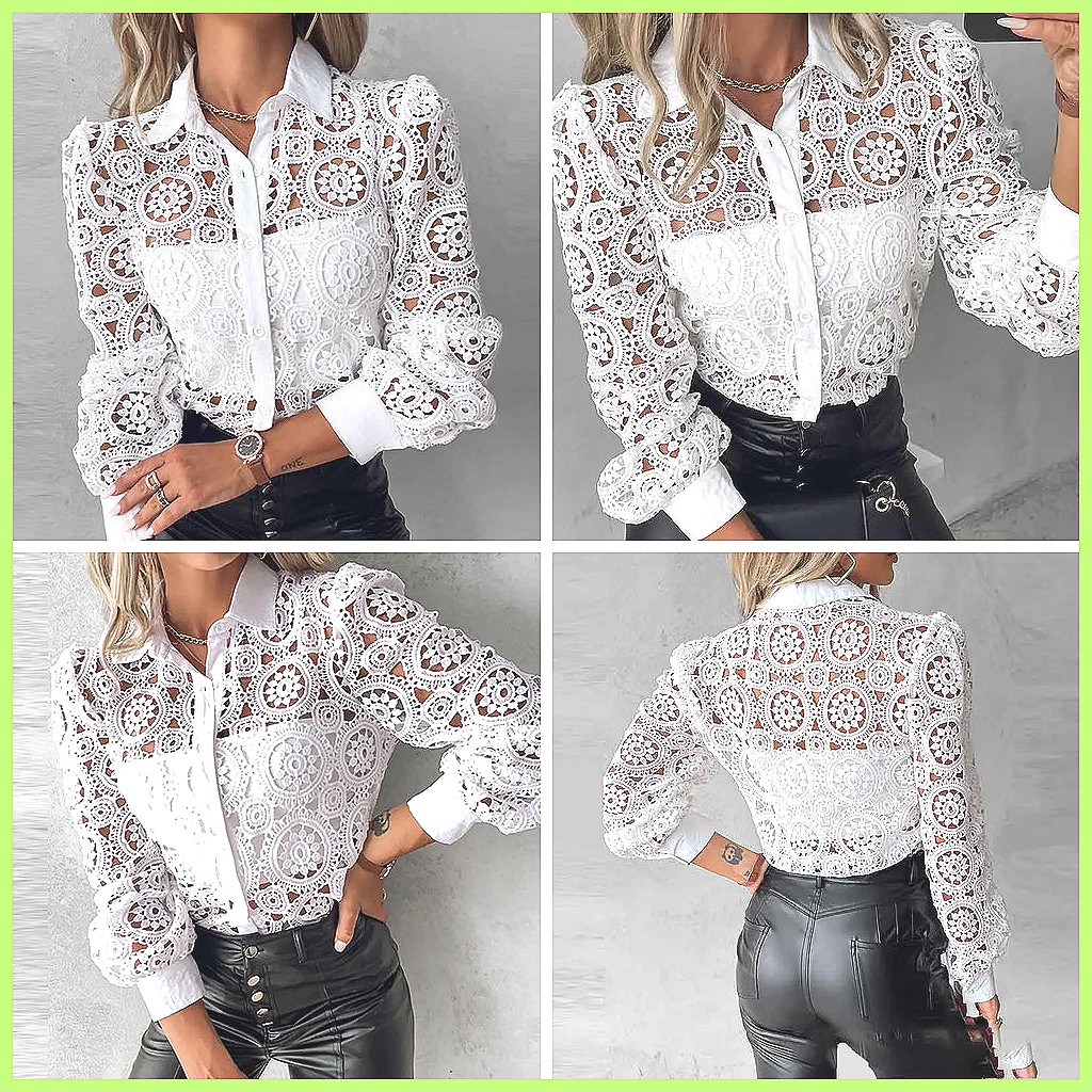 قميص نسائي أبيض من الدانتيل لع - مراجعة Shirts وسعره