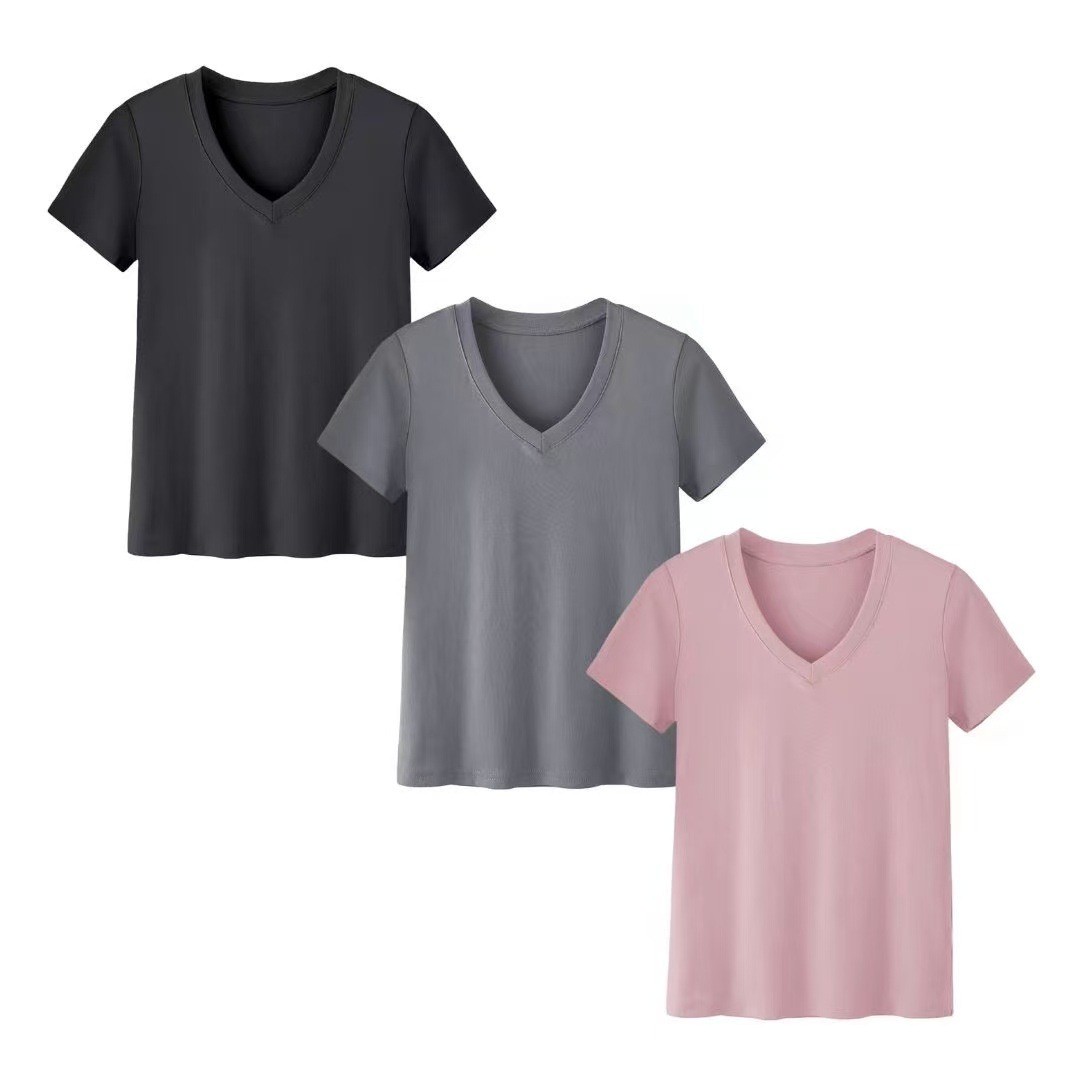 طقم نسائي كاجوال برقبة عالية و - مراجعة T-Shirts وسعره