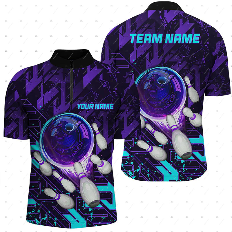 قمصان بولو جيرسي صيفية بأكمام  - مراجعة Short Sleeve Bowling Shirt Retro وسعره