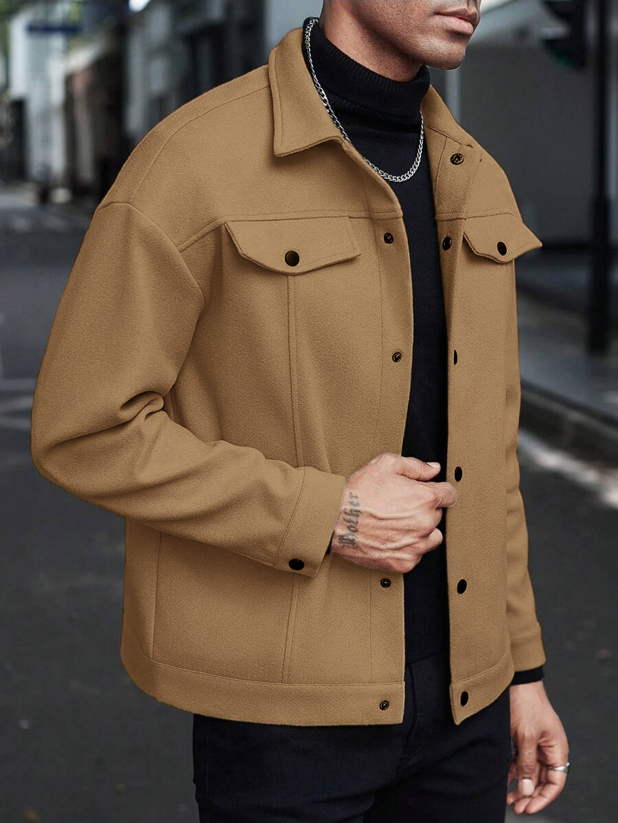 جاكيت رجالي من مزيج الصوف بياق - مراجعة Jackets وسعره