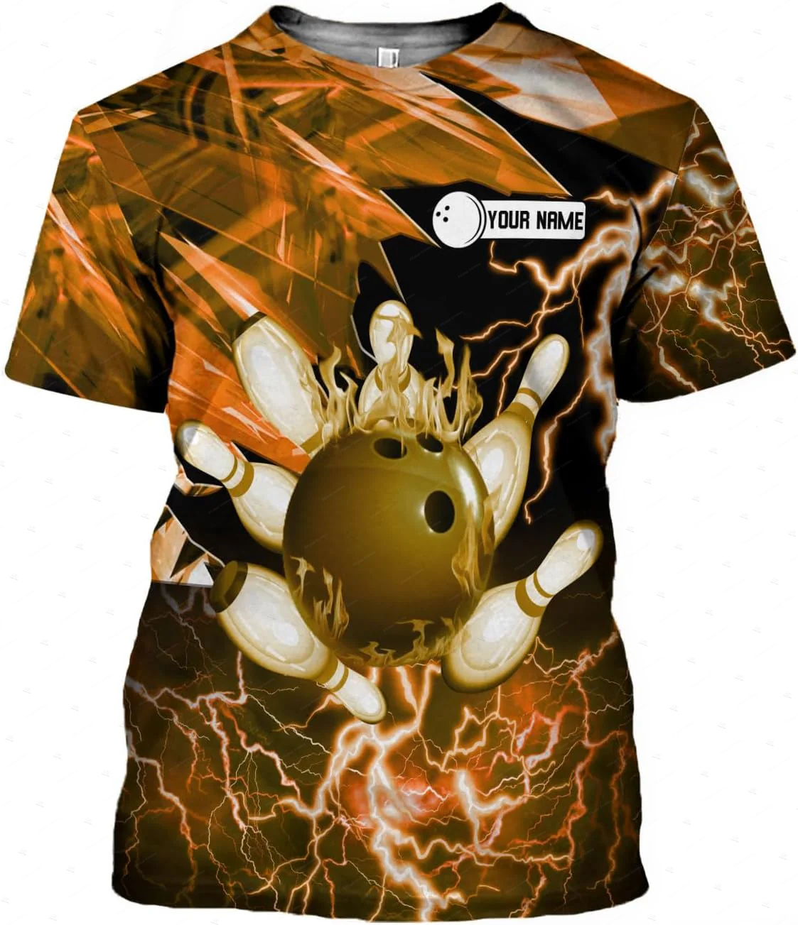 اسم مخصص التدرج البولينج لهب ا - مراجعة Short Sleeve Bowling Shirt Retro وسعره