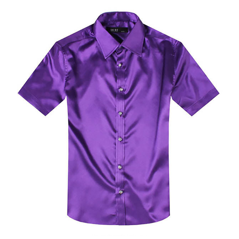 الحرير الحرير رجالي فستان قميص - مراجعة Mens Satin Silk Dress Shirt وسعره