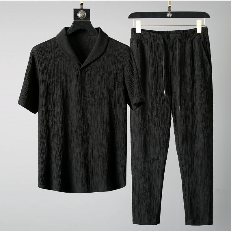 الصيف رقيقة جدا قطعتين الحرير  - مراجعة Mens Linen Shirt Long Sleeve وسعره