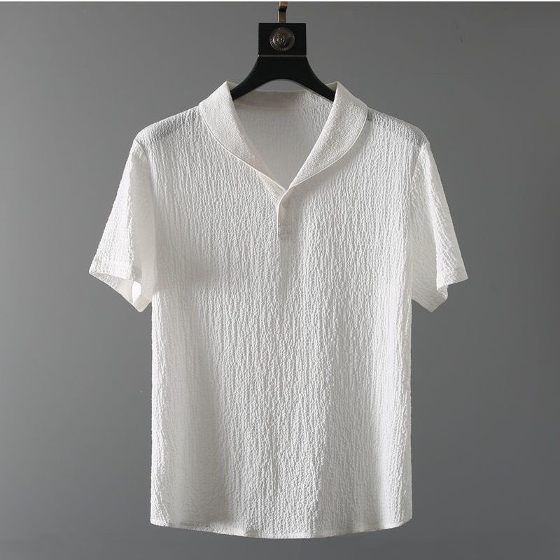 الصيف رقيقة جدا قطعتين الحرير  - مراجعة Mens Linen Shirt Long Sleeve وسعره