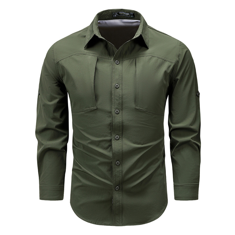 قمصان رجالية طويلة الأكمام للر - مراجعة Tactical Military Shirt Cargo وسعره