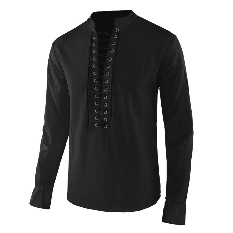 قميص رجالي على طراز عصر النهضة - مراجعة Mens Linen Shirt Long Sleeve وسعره