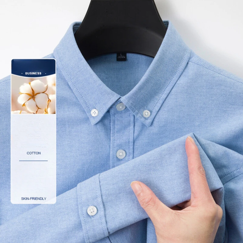 قميص أكسفورد جديد للرجال 76% ق - مراجعة Oxford Cotton Casual Shirt Business وسعره